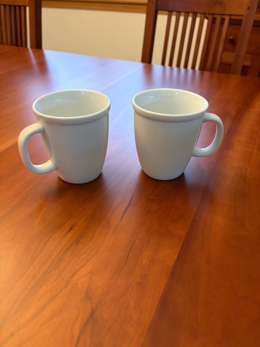 Bodum White Ceramic Coffee Mugs Cups 4 Inch 10 Oz Set of 2 Discontinued